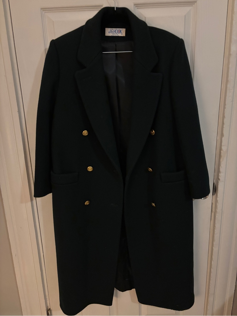 Vintage Dark Green JG Hook Wool Coat